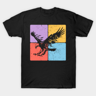 Eagle Silhouette Powerful Wildlife and Freedom Art T-Shirt
