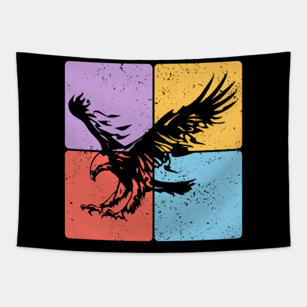 Eagle Silhouette Powerful Wildlife and Freedom Art Tapestry by TuncGK