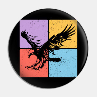 Eagle Silhouette Powerful Wildlife and Freedom Art Pin
