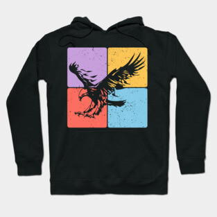 Eagle Silhouette Powerful Wildlife and Freedom Art Hoodie