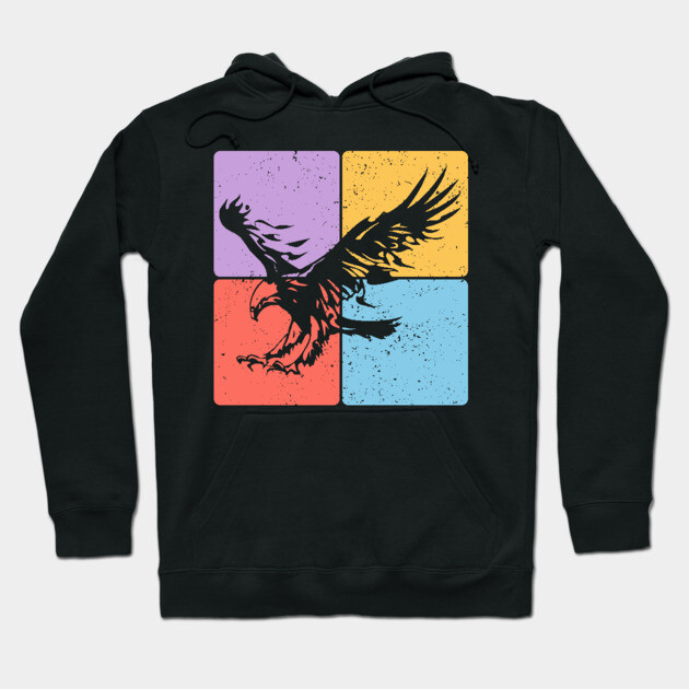 Eagle Silhouette Powerful Wildlife and Freedom Art Hoodie by TuncGK