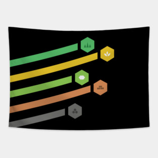 Minimalist Settlers Resources Tapestry