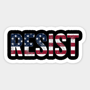 Resist USA Flag – Anti-Trump Political Activism Protest Magnet