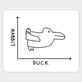 The rabbit–duck illusion 🐰🦆 Sticker