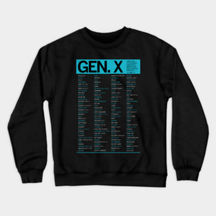 GEN X - SLANG GUIDE - BLUE GREEN Crewneck Sweatshirt