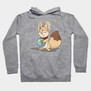 Fennec Fox with Earth Hoodie