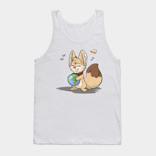Fennec Fox with Earth Tank Top