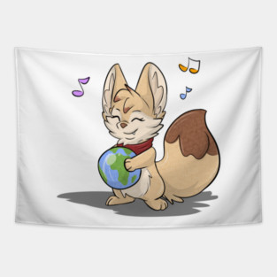 Fennec Fox with Earth Tapestry