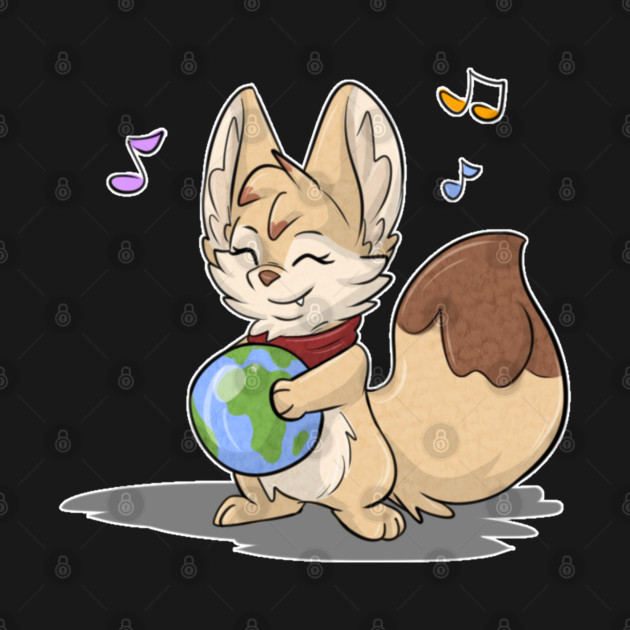 Fennec Fox with Earth by Fennek