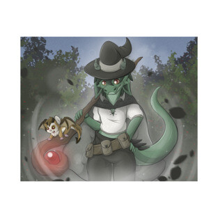 Magician Kobold Kipper with Ceti the Dramster Posters and Art