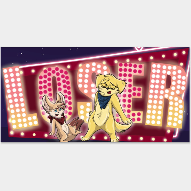 Loser - Fennec Fox & Goldie - Hazbin Hotel inspired Wall Art by Fennek