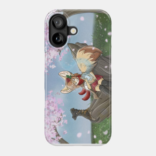 Fennec Fox Girl Bard Lira with Cherry Blossoms Phone Case
