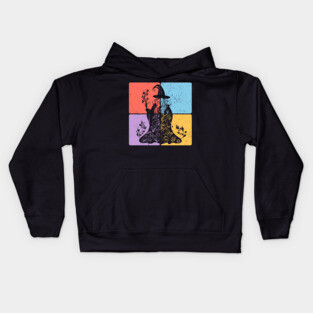 Mystical Wizard Silhouette Fantasy Art Kids Hoodie