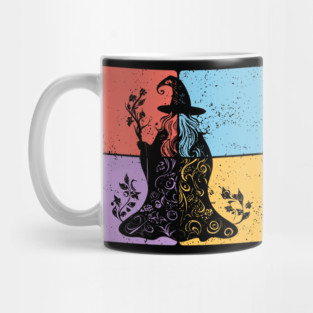Mystical Wizard Silhouette Fantasy Art Mug