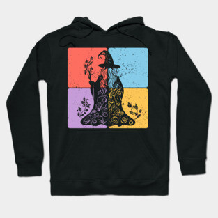 Mystical Wizard Silhouette Fantasy Art Hoodie