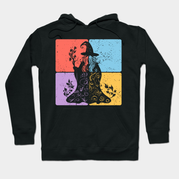 Mystical Wizard Silhouette Fantasy Art Hoodie by TuncGK