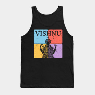 Vishnu Hindu God Silhouette Sacred Art Tank Top