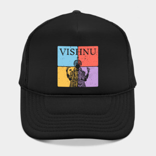 Vishnu Hindu God Silhouette Sacred Art Hat