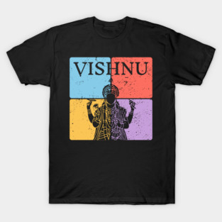 Vishnu Hindu God Silhouette Sacred Art T-Shirt