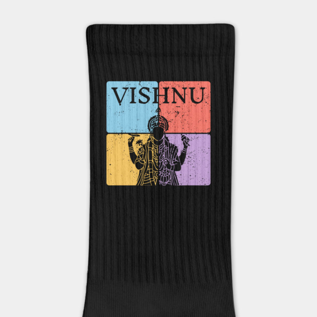 Vishnu Hindu God Silhouette Sacred Art by TuncGK
