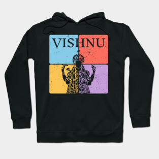 Vishnu Hindu God Silhouette Sacred Art Hoodie