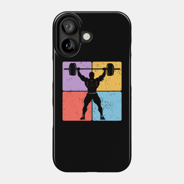 Strong Weightlifter Silhouette Gym Motivation Art Phone Case by TuncGK