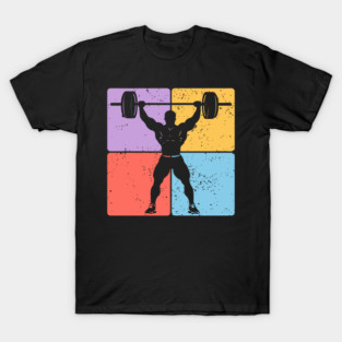 Strong Weightlifter Silhouette Gym Motivation Art T-Shirt