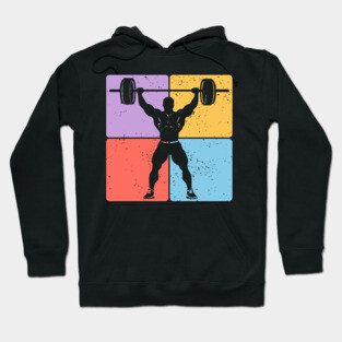 Strong Weightlifter Silhouette Gym Motivation Art Hoodie
