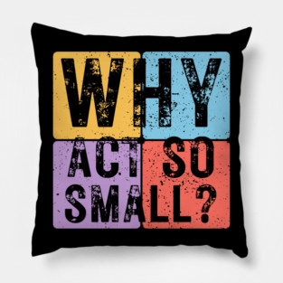 Why Act So Small? Motivational Typography Design Pillow