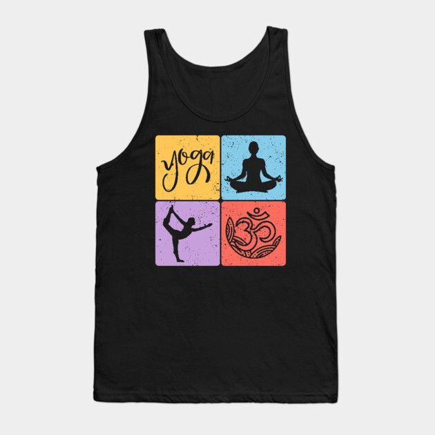 Yoga Mosaic Spiritual Balance and Meditation Art Tank Top by TuncGK
