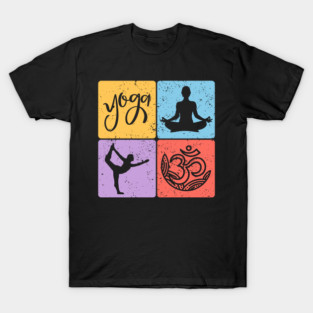 Yoga Mosaic Spiritual Balance and Meditation Art T-Shirt