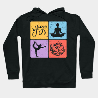 Yoga Mosaic Spiritual Balance and Meditation Art Hoodie