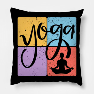 Minimalist Yoga Line Art for Inner Peace Pillow
