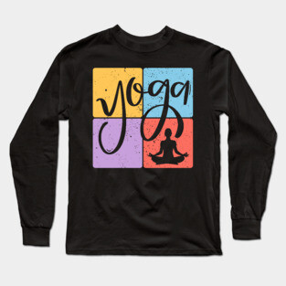 Minimalist Yoga Line Art for Inner Peace Long Sleeve T-Shirt