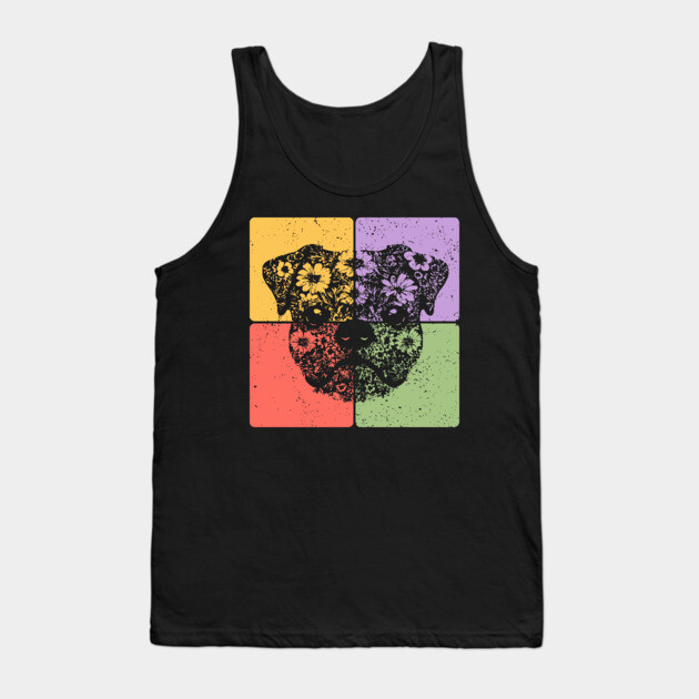 Pug Dog Silhouette Adorable Pet Art Tank Top by TuncGK