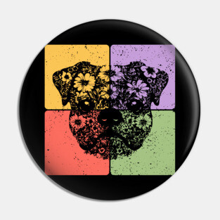 Pug Dog Silhouette Adorable Pet Art Pin