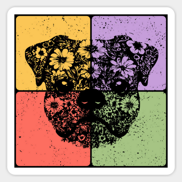 Pug Dog Silhouette Adorable Pet Art Magnet by TuncGK