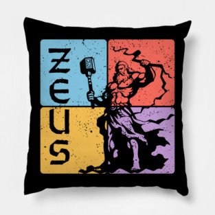 Zeus Greek God of Thunder Mythology Art Pillow