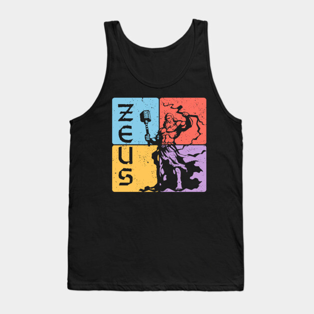 Zeus Greek God of Thunder Mythology Art Tank Top by TuncGK