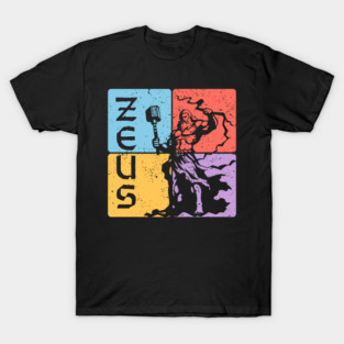 Zeus Greek God of Thunder Mythology Art T-Shirt