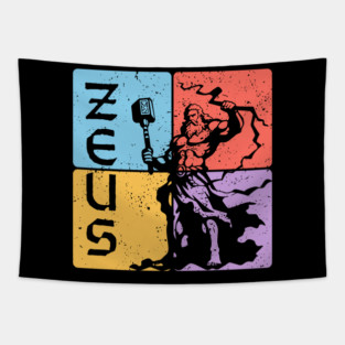 Zeus Greek God of Thunder Mythology Art Tapestry