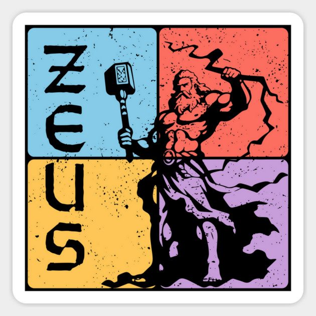 Zeus Greek God of Thunder Mythology Art Magnet by TuncGK