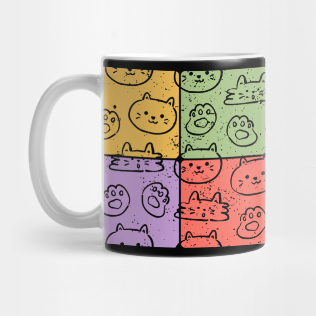Cute Cats Mosaic Adorable Artistic Pet Design by TuncGK