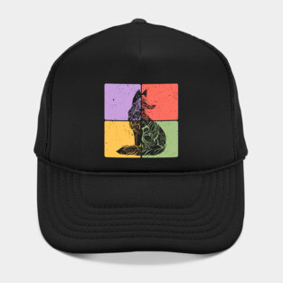 Fox Silhouette Minimalist Wildlife Art Hat