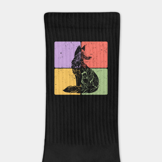 Fox Silhouette Minimalist Wildlife Art by TuncGK