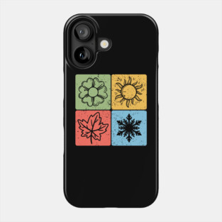 Four Seasons Nature Elements Artistic Design Phone Case