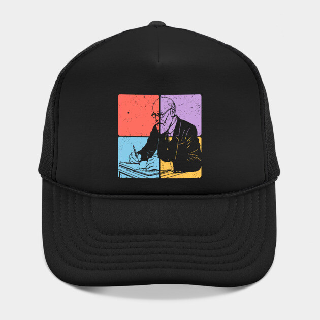 Sigmund Freud Minimalist Psychology Tribute Art by TuncGK