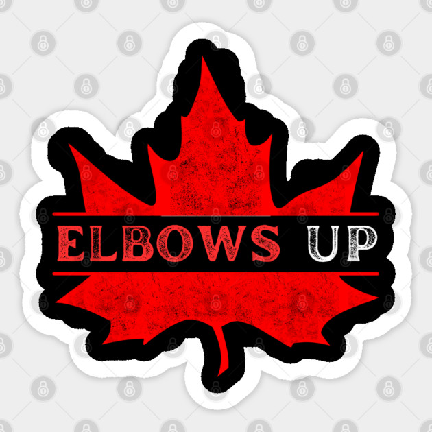 Elbows-Up Sticker by Creatifly Graphic Tees