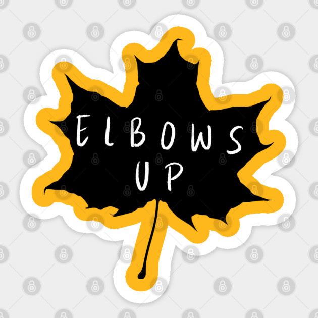 Elbows-Up Sticker by Creatifly Graphic Tees