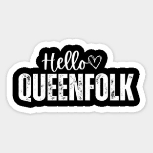 Hello Queenfolk T-Shirt – Royalty-Inspired Graphic Tee for Queens, Empowering Women’s Shirt, Black Girl Magic Tee Magnet